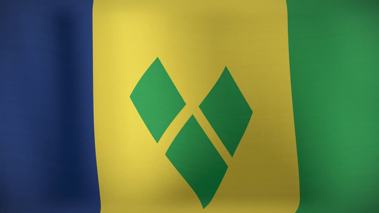 Animazione della bandiera sventolante di Saint Vincent e Grenadine