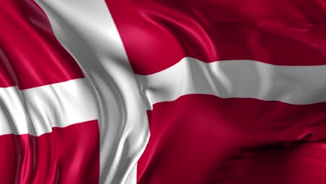 beautiful   3d animation of denmark flag in loop mode