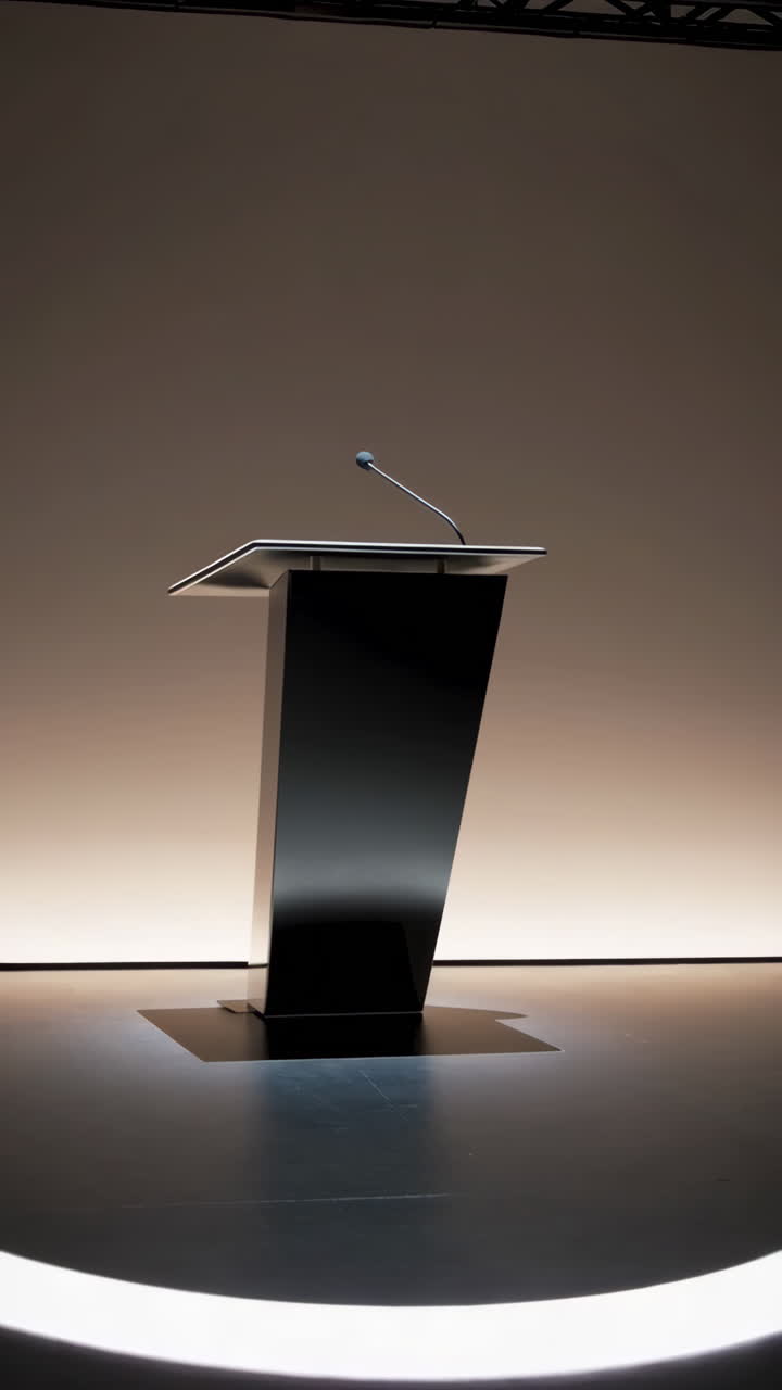 Empty Podium on Stage