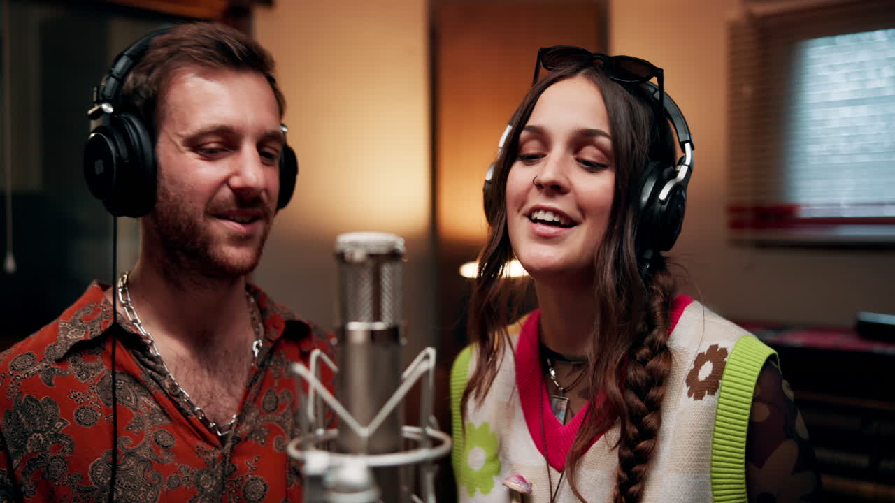 Recording music in a studio