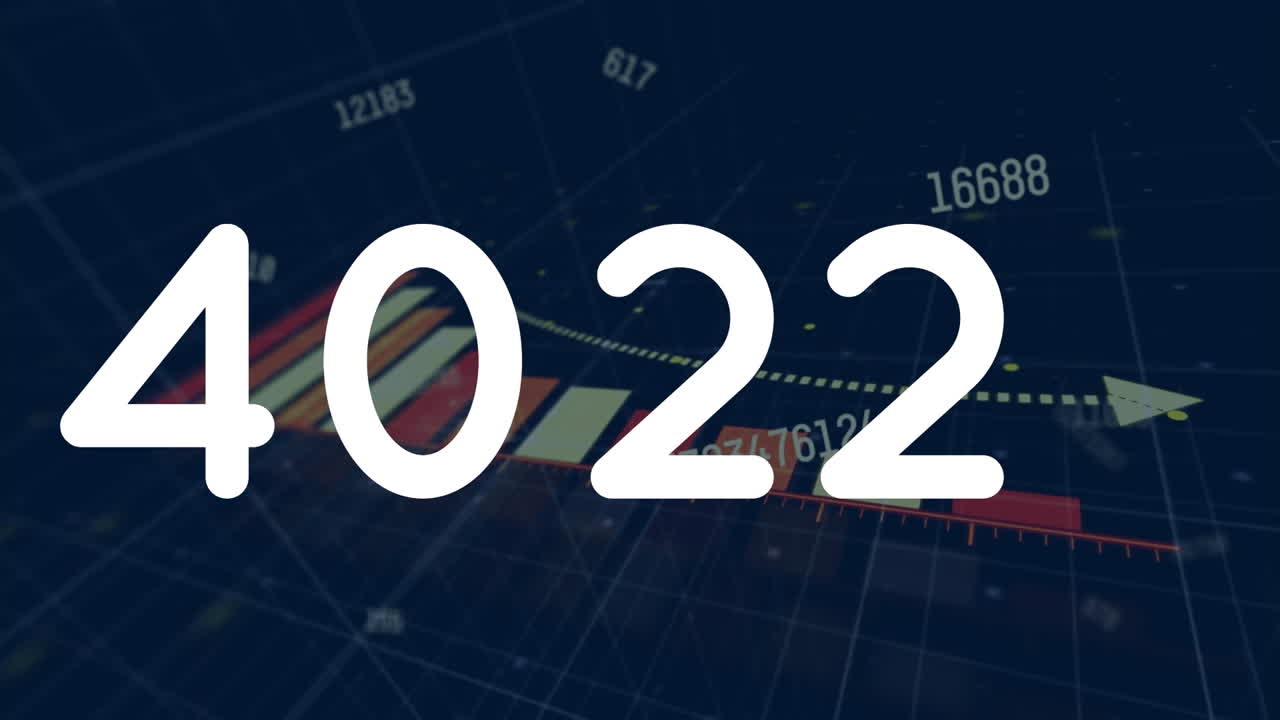animación de números cambiantes, estadísticas y procesamiento de datos