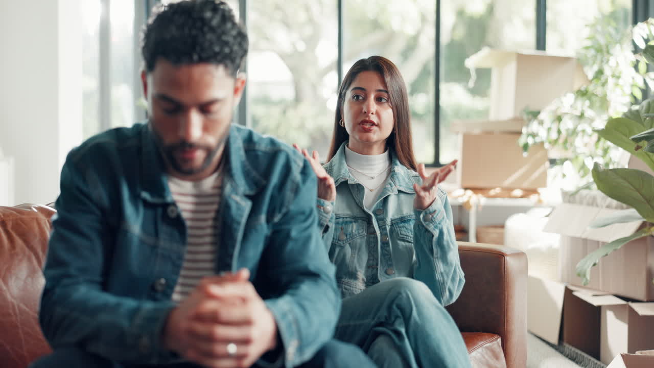 Couple Arguing During Move