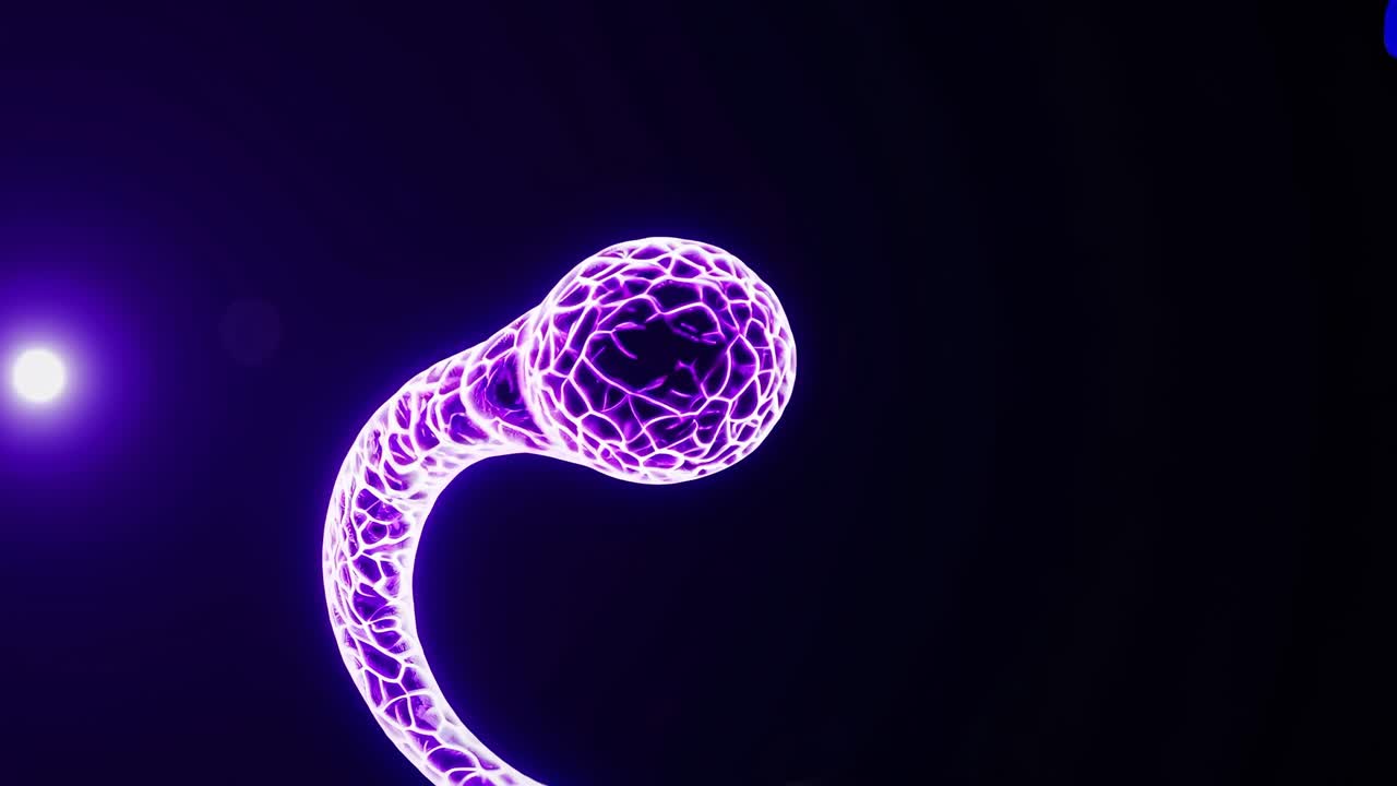 3D Illustration of a Neuron and Synapse