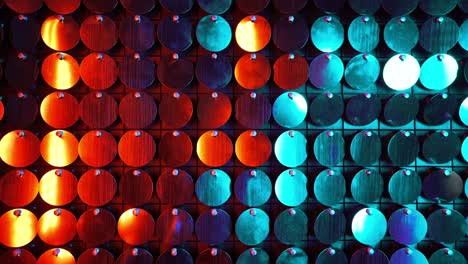 abstract red and blue kinetic glitter wall moving. sparkles shining reflective background. night club decoration. can be used as transitions, added to modern projects,art backgrounds.