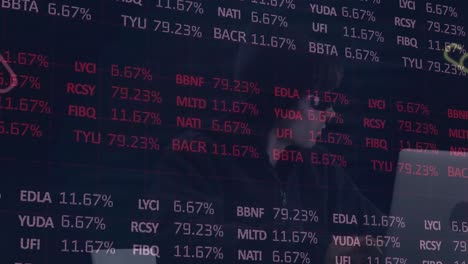 animation der datenverarbeitung über computer-hacker