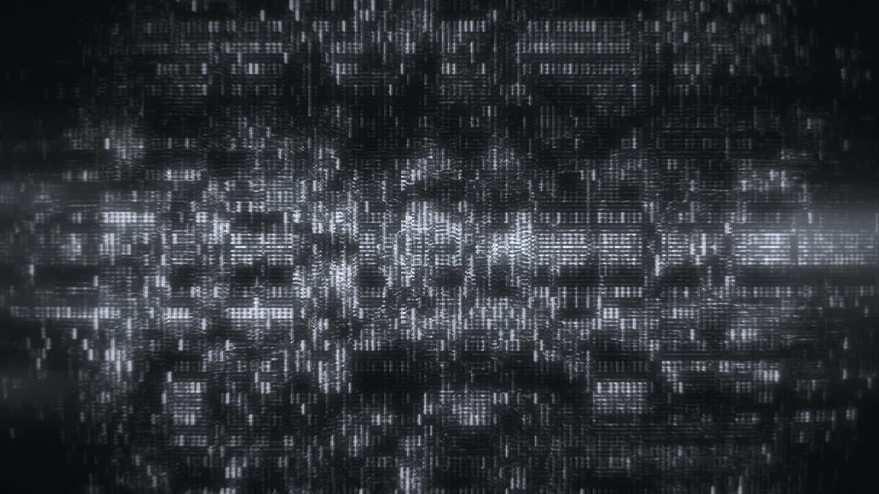 Abstract Digital Data Flowing in a Futuristic Grid Background