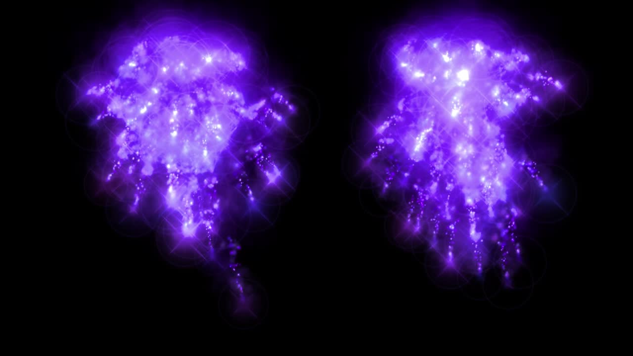 불꽃 색 입자 애니메이션 모션 그래픽