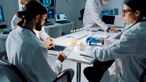 scientists working in a high-tech laboratory