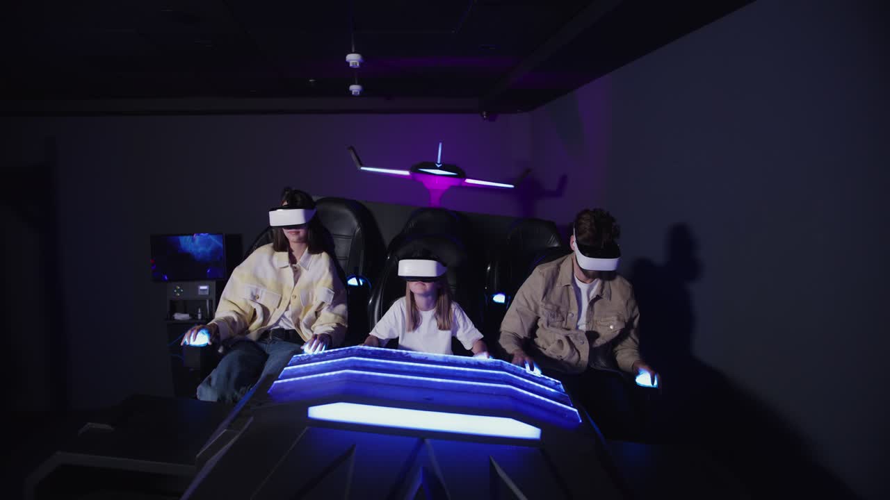 Family enjoying a VR experience