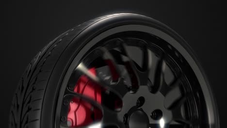 sport car wheel speeding