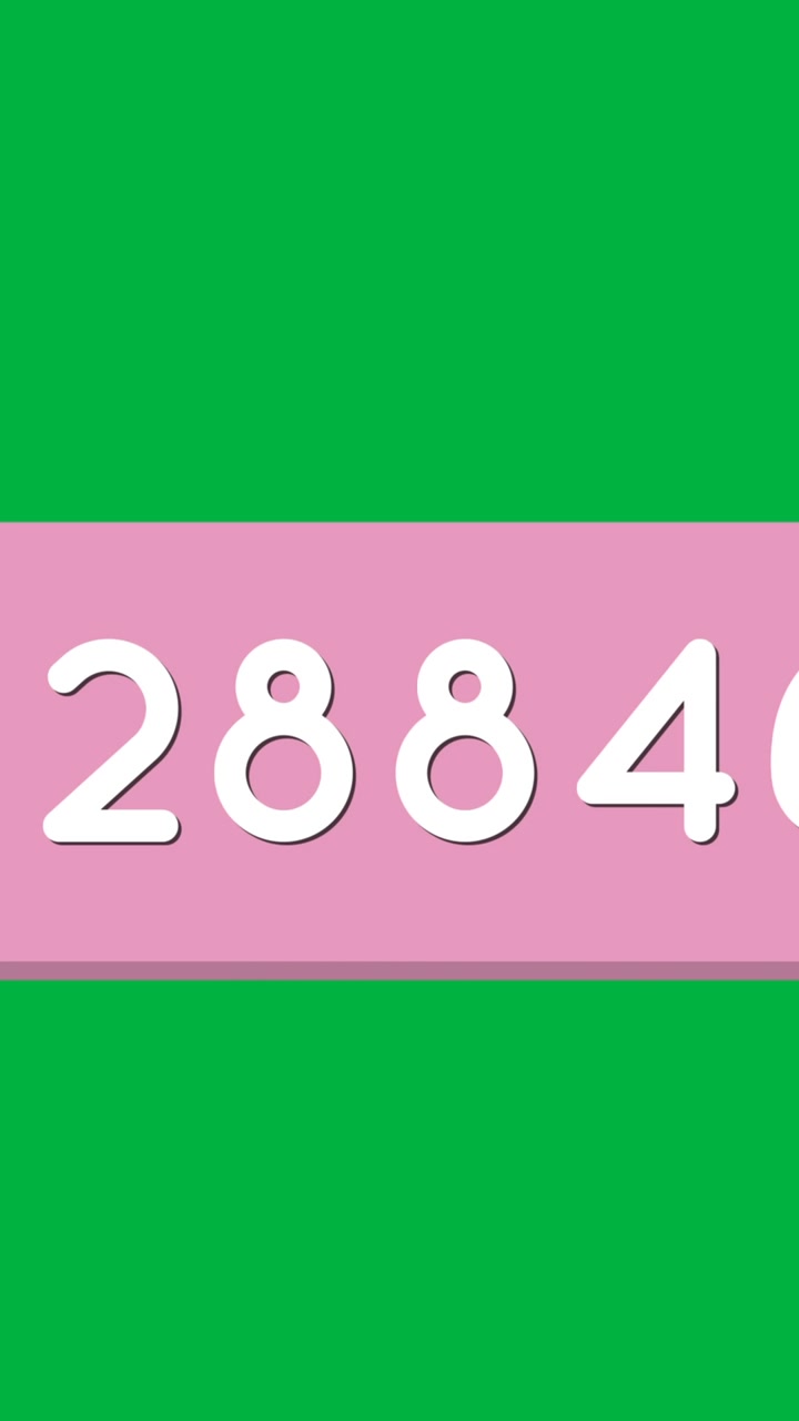 Pink box with numbers counting up 4k