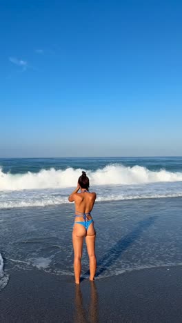 woman in bikini at beach