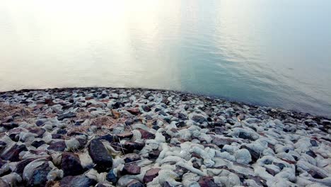 sunset at norderhafen (northern harbor) of the nordstrand peninsula at the wadden sea national park in schleswig-holstein, germany, europe