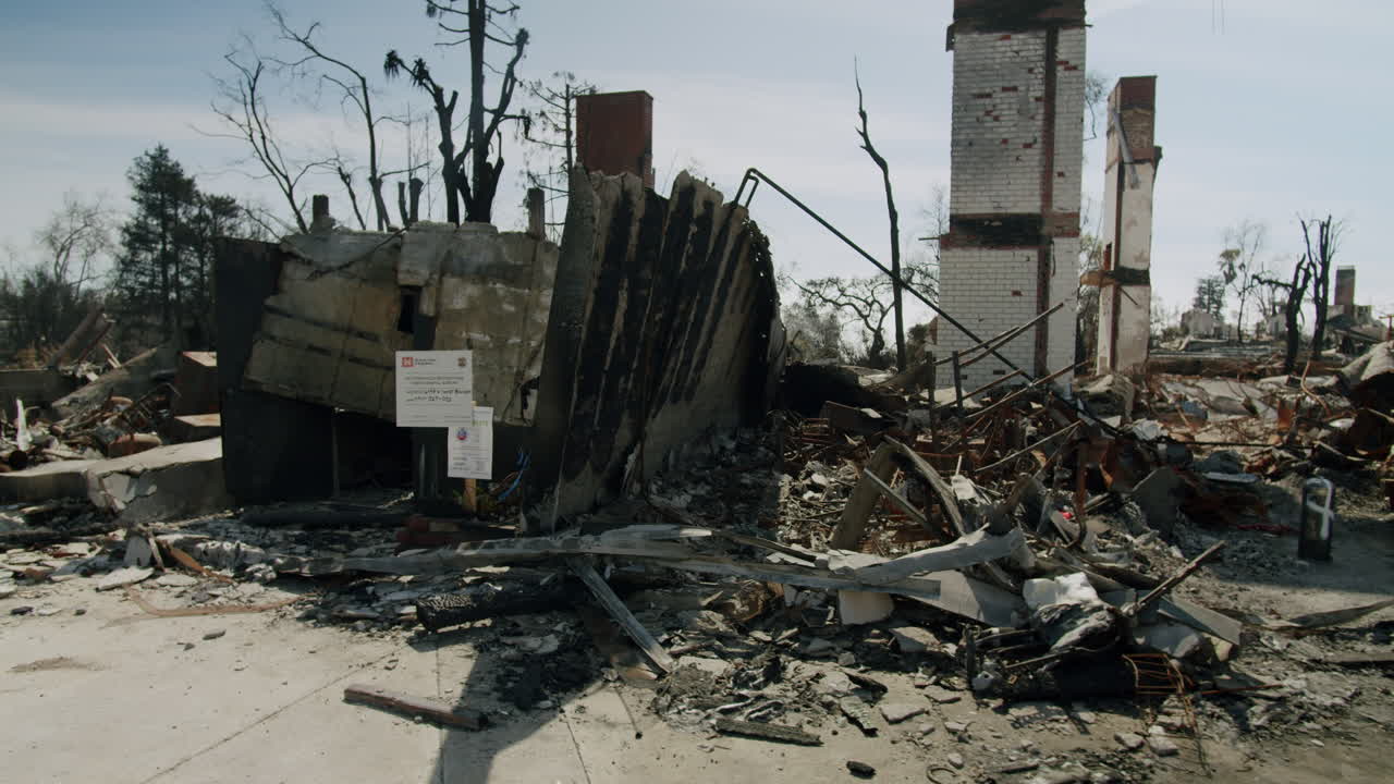 Fire Damaged Building Ruins