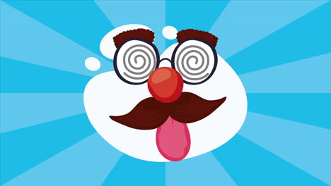 funny clown face illustration