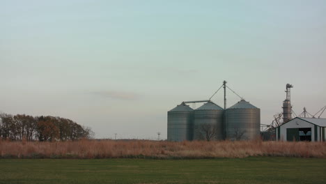 grain silos in the midwest