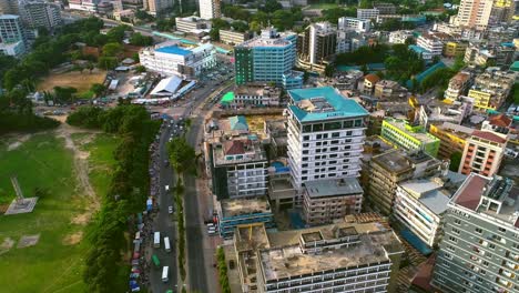 aerial-view-of-Dar-es-Salaam,-Tanzania