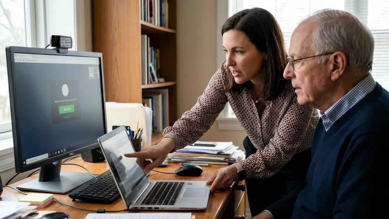 People working together on a computer