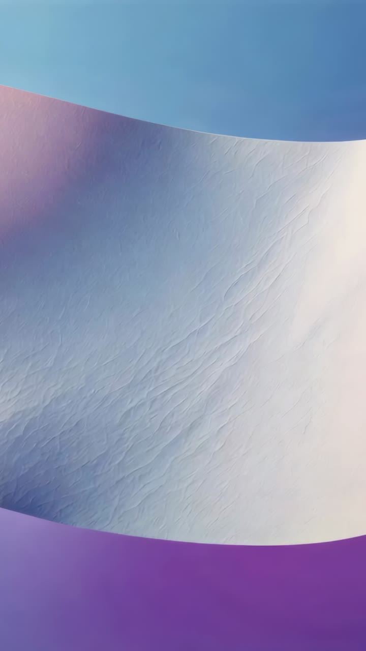 Vertical video: Shifting light causing white curved plane rising in abstract scene, creating loop