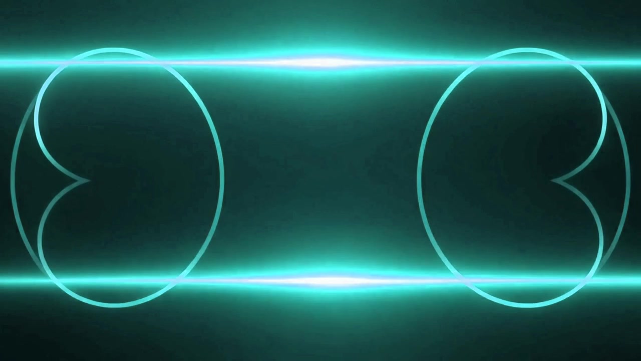 Abstract Glowing Cyan Light Lines Forming Geometric Shapes