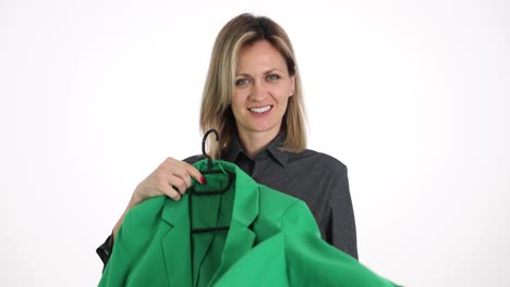 Images of a woman with blazers