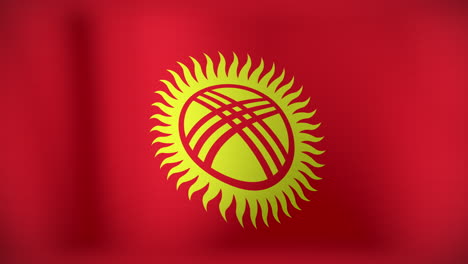 animation of waving flag of kyrgyzstan