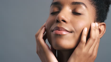 massage, beauty and skincare with black woman