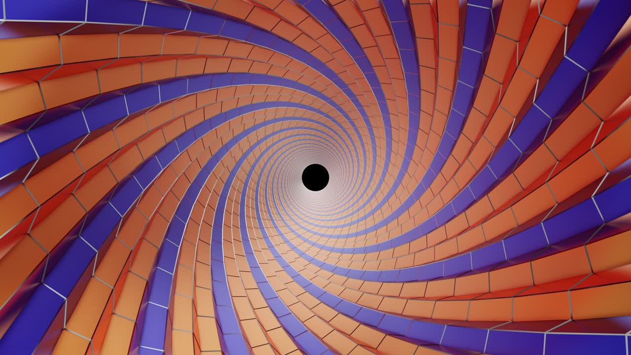 el fondo del vórtice giratorio es una espiral 3d giratoria.