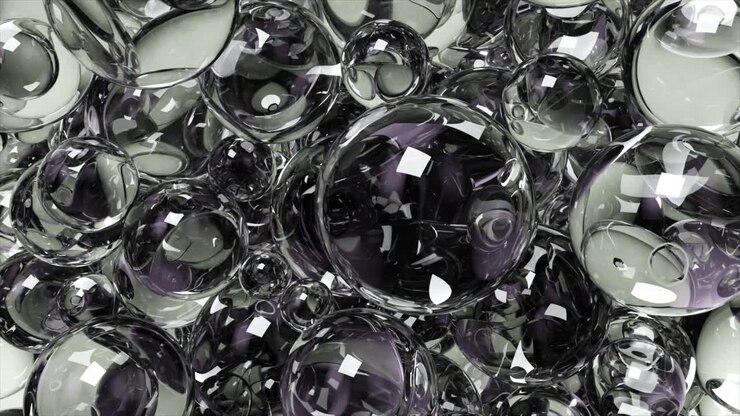 Abstract 3D Render of Transparent Bubbles