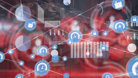 animación de la red de conexiones a través del procesamiento de datos