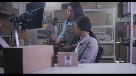 warehouse employees processing orders