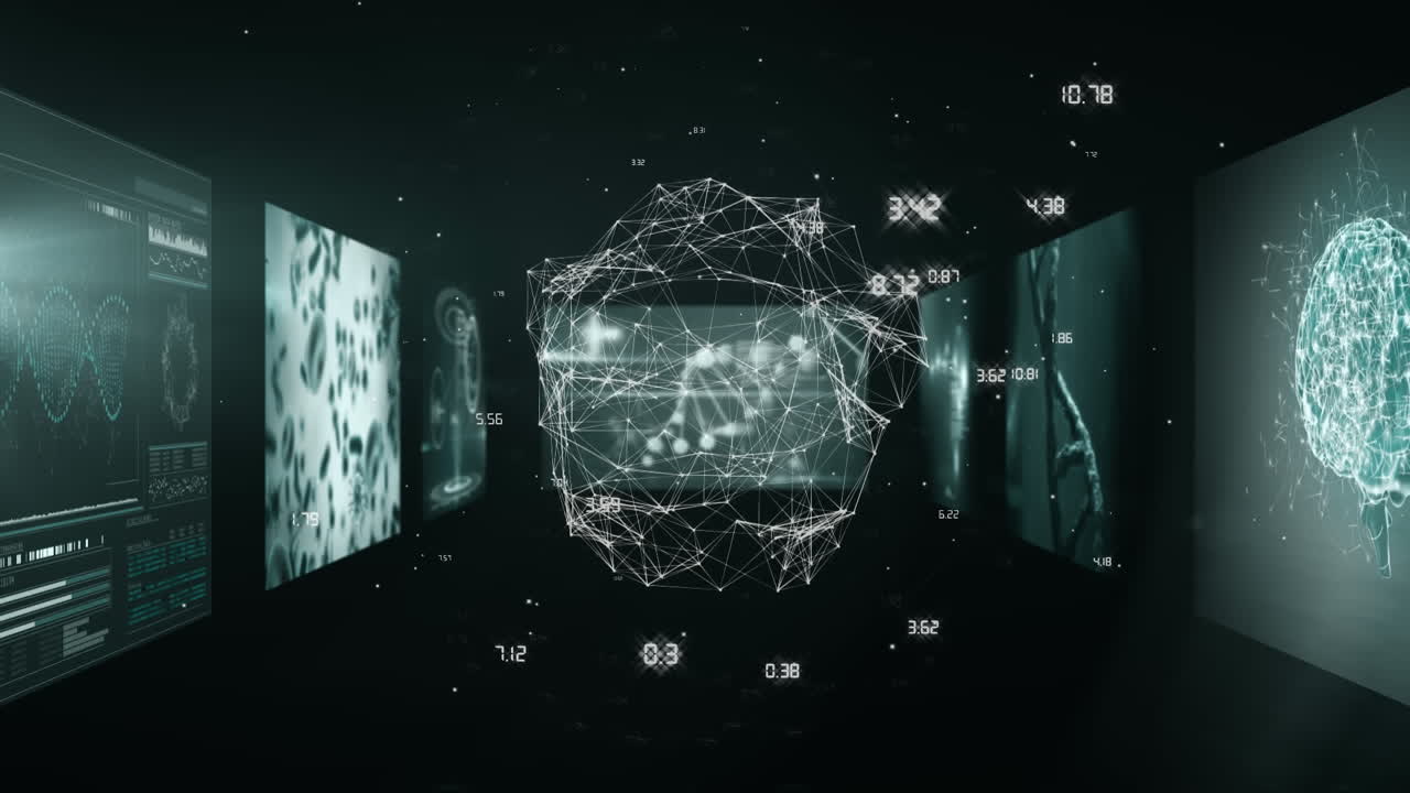 Globe of connections against medical data processing