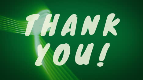 gracias con la animación en movimiento verde