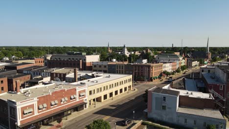 aerial crane shot over south monroe st