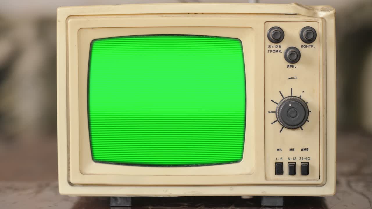 오래된 작은 빈티지 tv