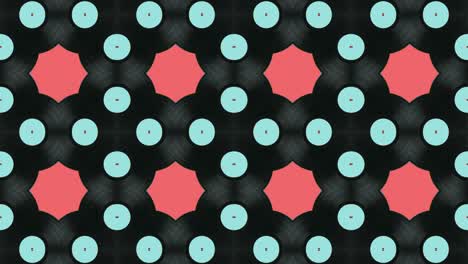 symmetrical mosaic pattern with a simple design. a coral background with a seamless loop motion graphic