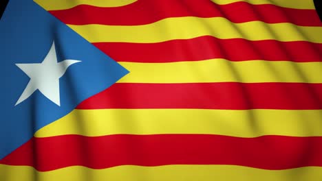 waving realistic catalonia background. loop animation