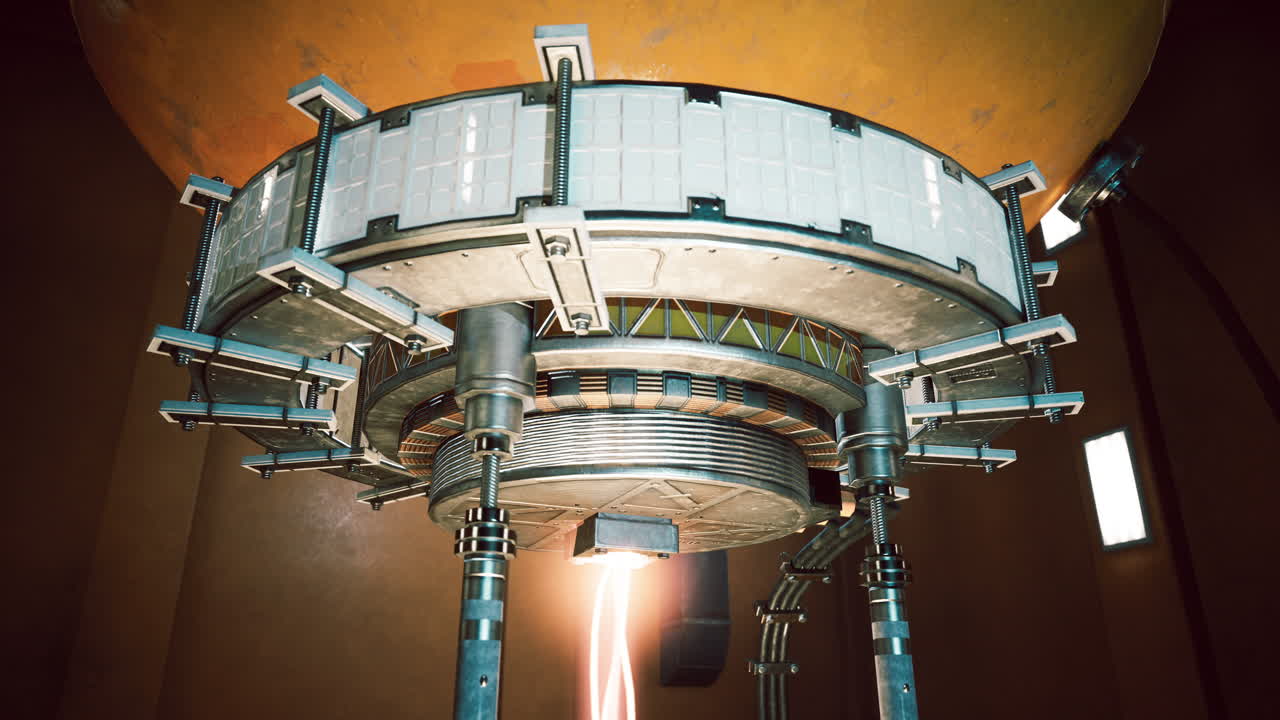 Exploring advanced energy technology in a futuristic laboratory setting