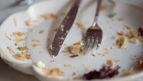 empty plate with fork and knife