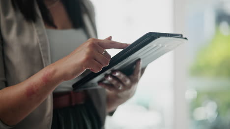 woman using a tablet