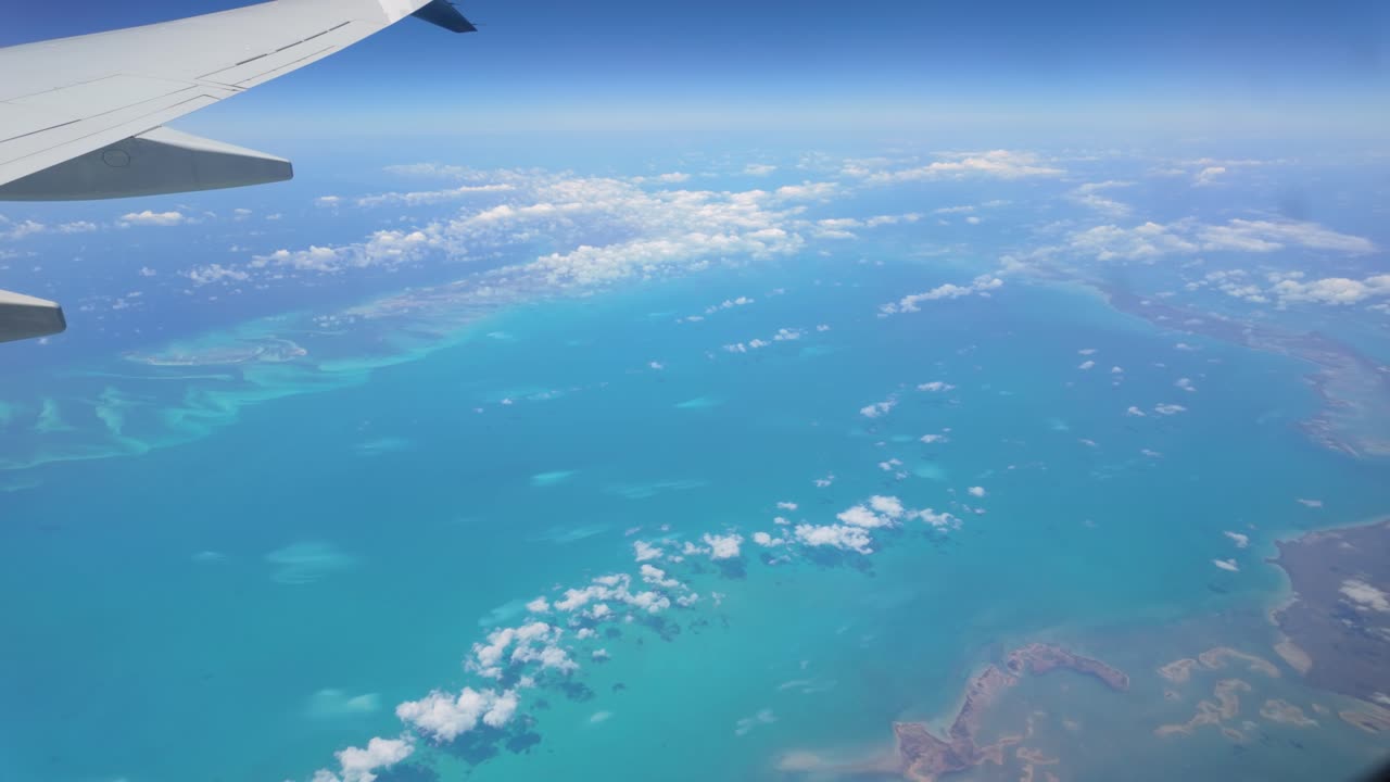 Scenic Flight from Toronto to Jamaica with Aerial View of the Caribbean Sea