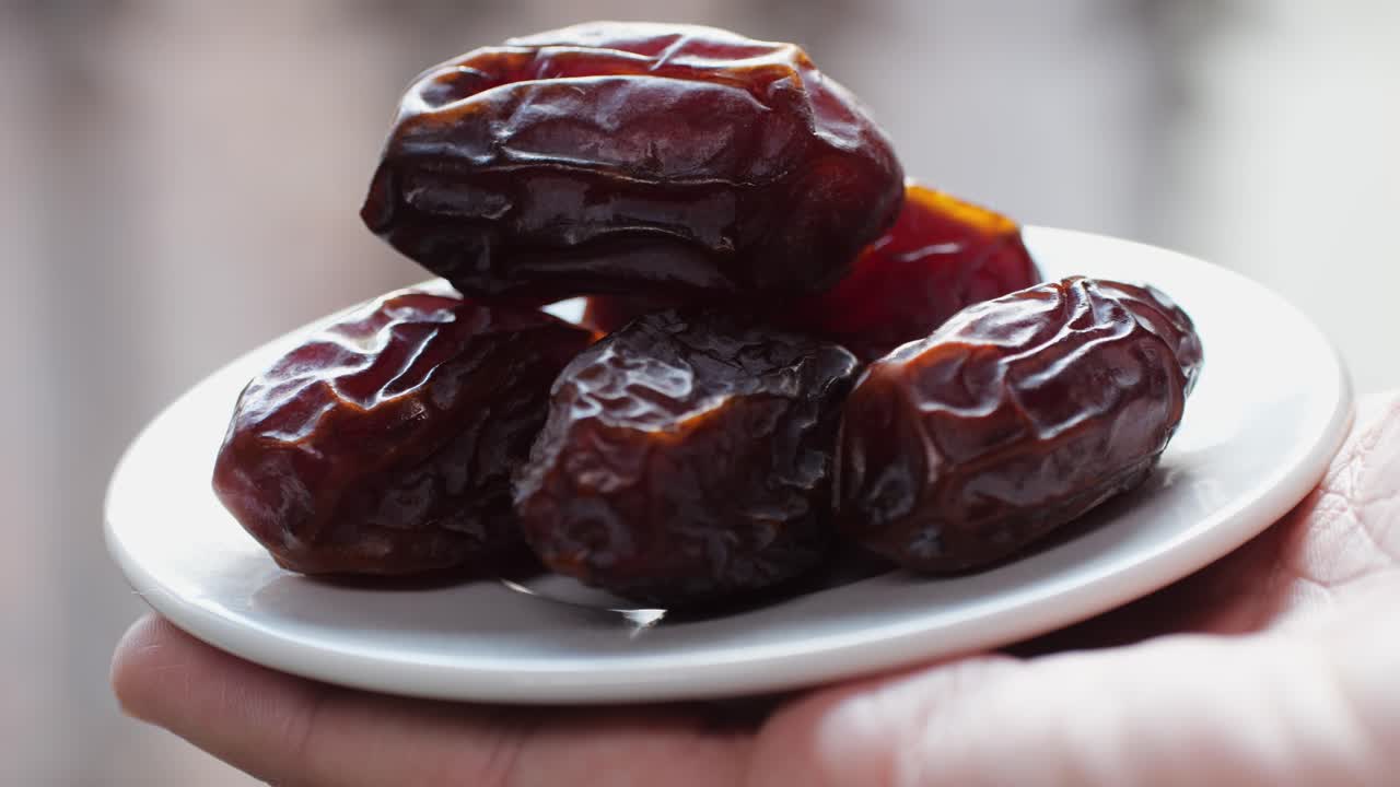 Dried Dates on a Plate