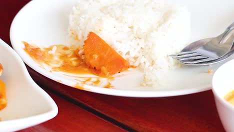 leftover rice and curry dish