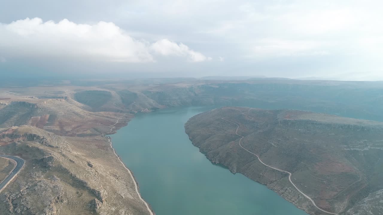 산리우르파의 칼레 (rumkale) 에 대한 공중 사진 - 터키에서 4k 영상