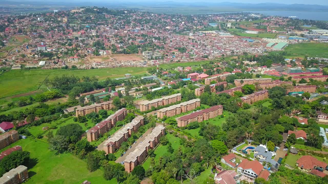 paisaje de los apartamentos bugolobi en el distrito de kampala, región central, uganda