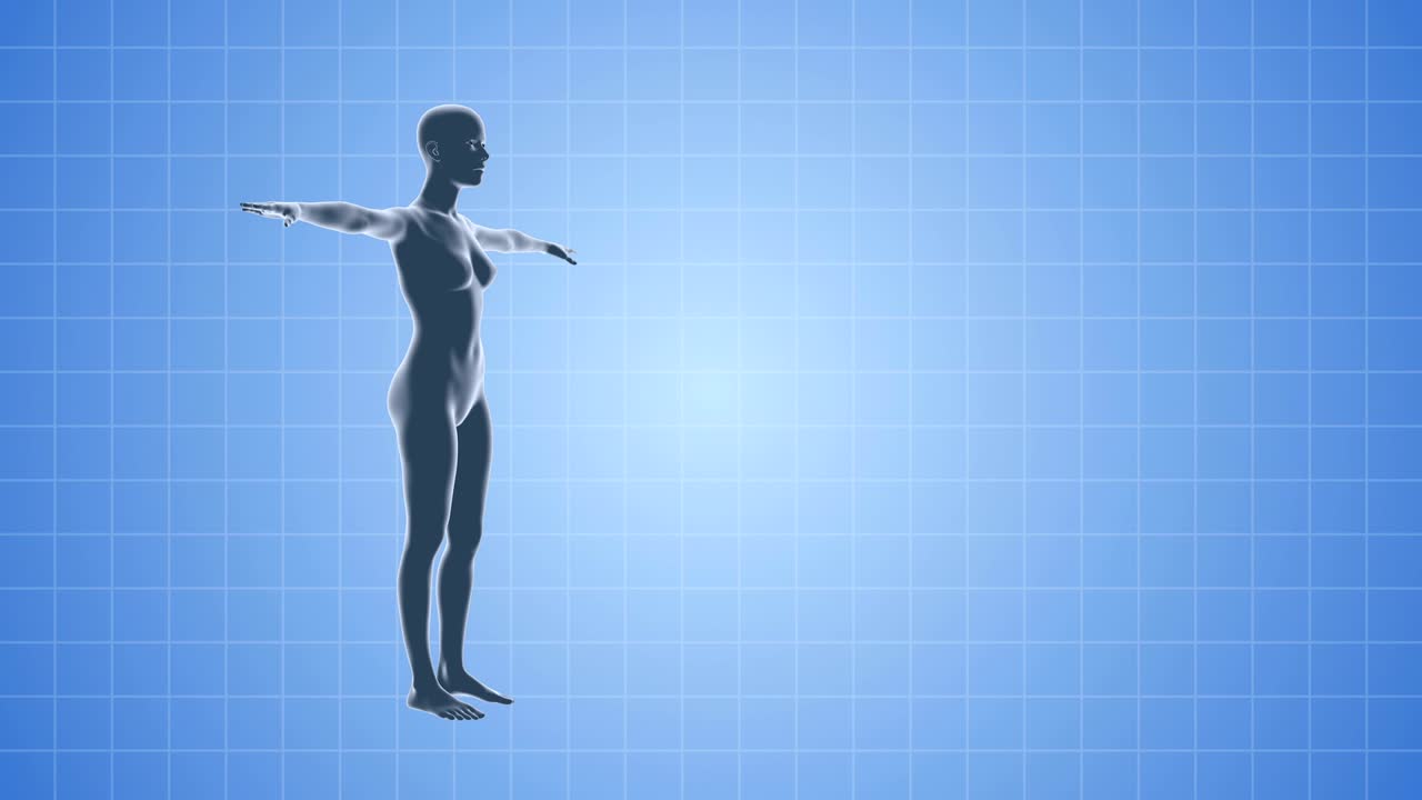 3d cuerpo femenino médico fondo sin costura