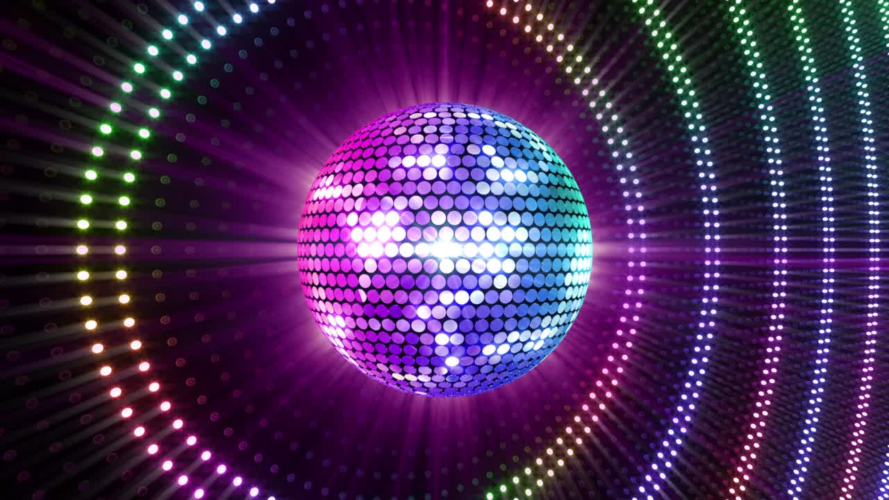 bola de espejo disco luces club de baile fiesta brillo de fondo