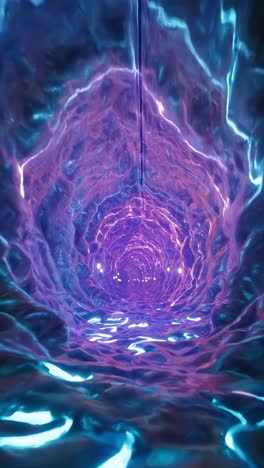 abstract glowing organic tunnels
