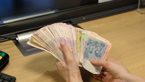 ukrainian money ukraine hryvnia paper notes (uah).