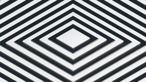 cuadrados 3d isométricos ondulantes en blanco y negro